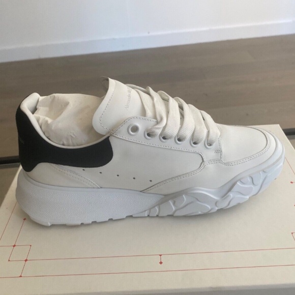 Alexander McQueen Oversized Court Trainer 'White Black' Size 40.5 - Picture 9 of 10